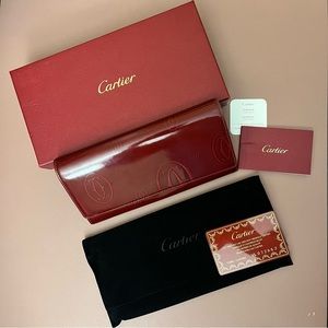 CARTER France Happy Birthday Patent Leather Bifold Long Wallet